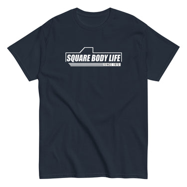 Square Body Life Truck T-Shirt in navy